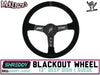 Shreddy Blackout Steering Wheel | 13" Suede x 3" Dish 6-Bolt | PRP SHRDY-G240