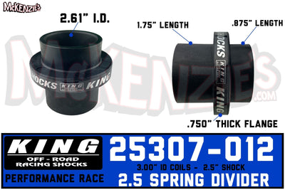 King Shocks 25307-012 | 2.5 Shock Coil Slider | Performance Series