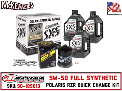 Polaris 5W-50 Full Synthetic Oil Quick Change Kit | Maxima 90-189013