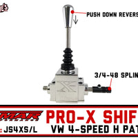 Jamar Billet Pro-X Shifter | Polished 8" Handle 4-Speed | Jamar JS4XS