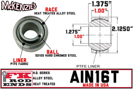 FK Bearing AIN16T Spherical Bearing