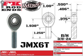 FK BEARING JMX6T 3/8 HEIM