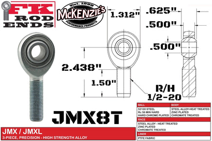 FK BEARING JMX8T 1/2 HEIM