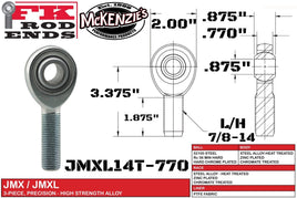 FK BEARING JMXL14T-770 7/8 HEIM