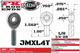 FK BEARING JMXL4T 1/4 HEIM