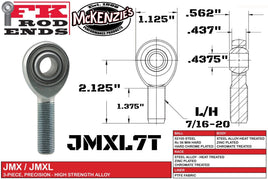 FK BEARING JMXL7T 7/16 HEIM