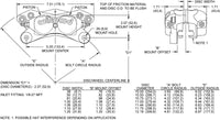 Wilwood 120-6818 | Forged Dynalite Caliper | 4-Piston x .38" Rotor Width