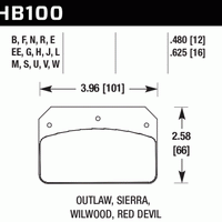 Hawk HB100 Series Brake Pads