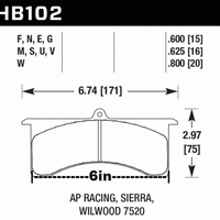 Hawk HB102 Series Brake Pads