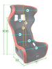 PRP Alpha HC Composite Seat Dimensions