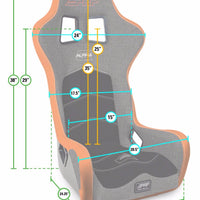 PRP Alpha Composite Seat Dimensions
