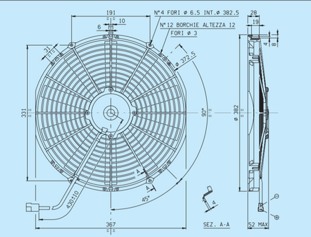 Spal 30100385 Puller Fan VA08-AP10/C-23A