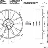 Spal 30102038 Puller Fan VA01-AP70/LL-36A