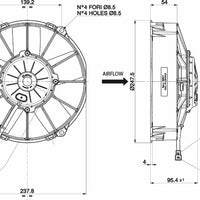 Spal 30102053 Pusher Fan VA02-AP70/LL-40S