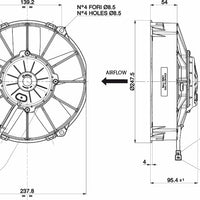 Spal 30102053 Pusher Fan VA02-AP70/LL-40S