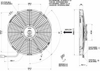 Spal 30101508 Pusher Fan VA13-AP51/C-35S