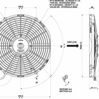 Spal 30100398 Puller Fan VA13-AP9/C-35A