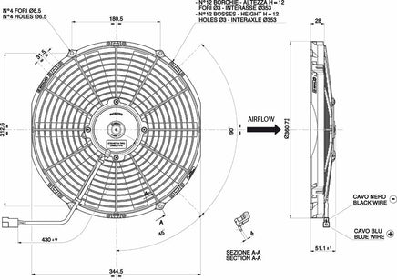 Spal 30100398 Puller Fan VA13-AP9/C-35A
