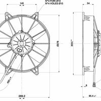 Spal 30102057 Puller Fan VA15-AP70/LL-39A